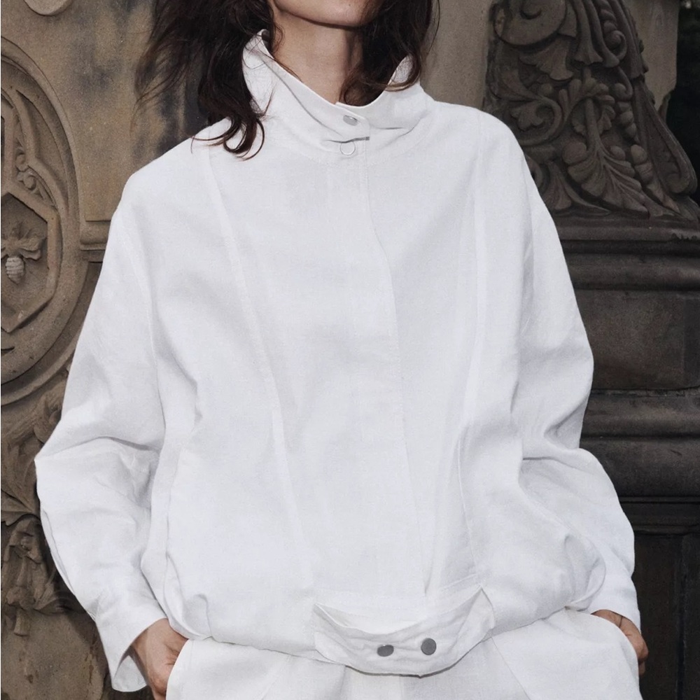 100% Linen Bomber Jacket ZW Collection